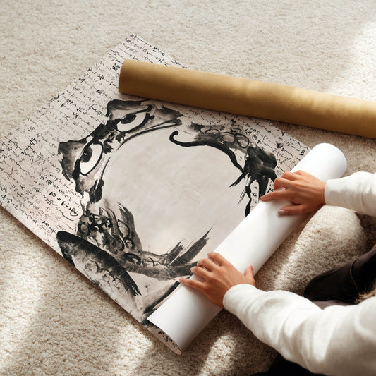 Japanse Pad en Muis schilderij