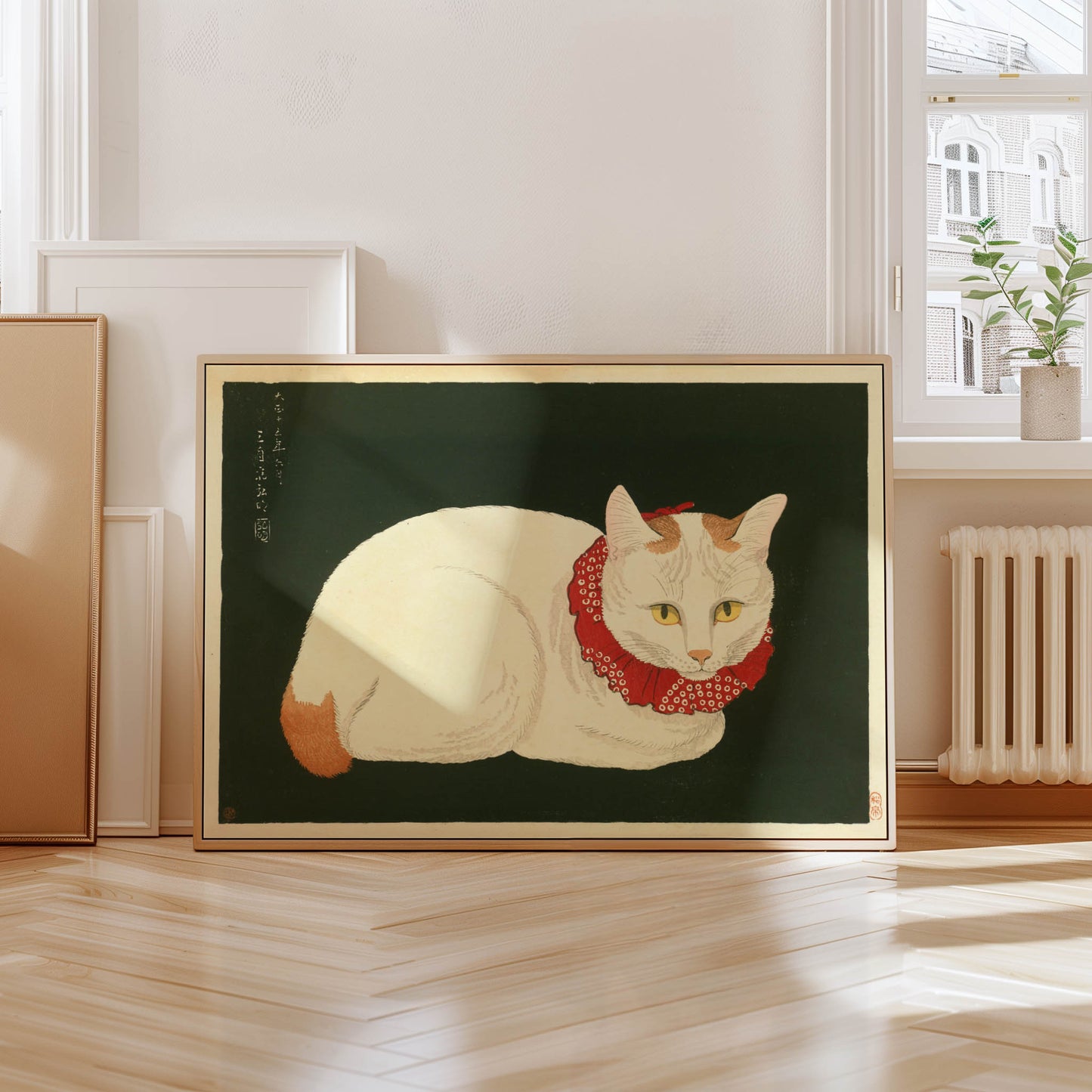 Japanse kat poster White Cat Takahashi Shotei