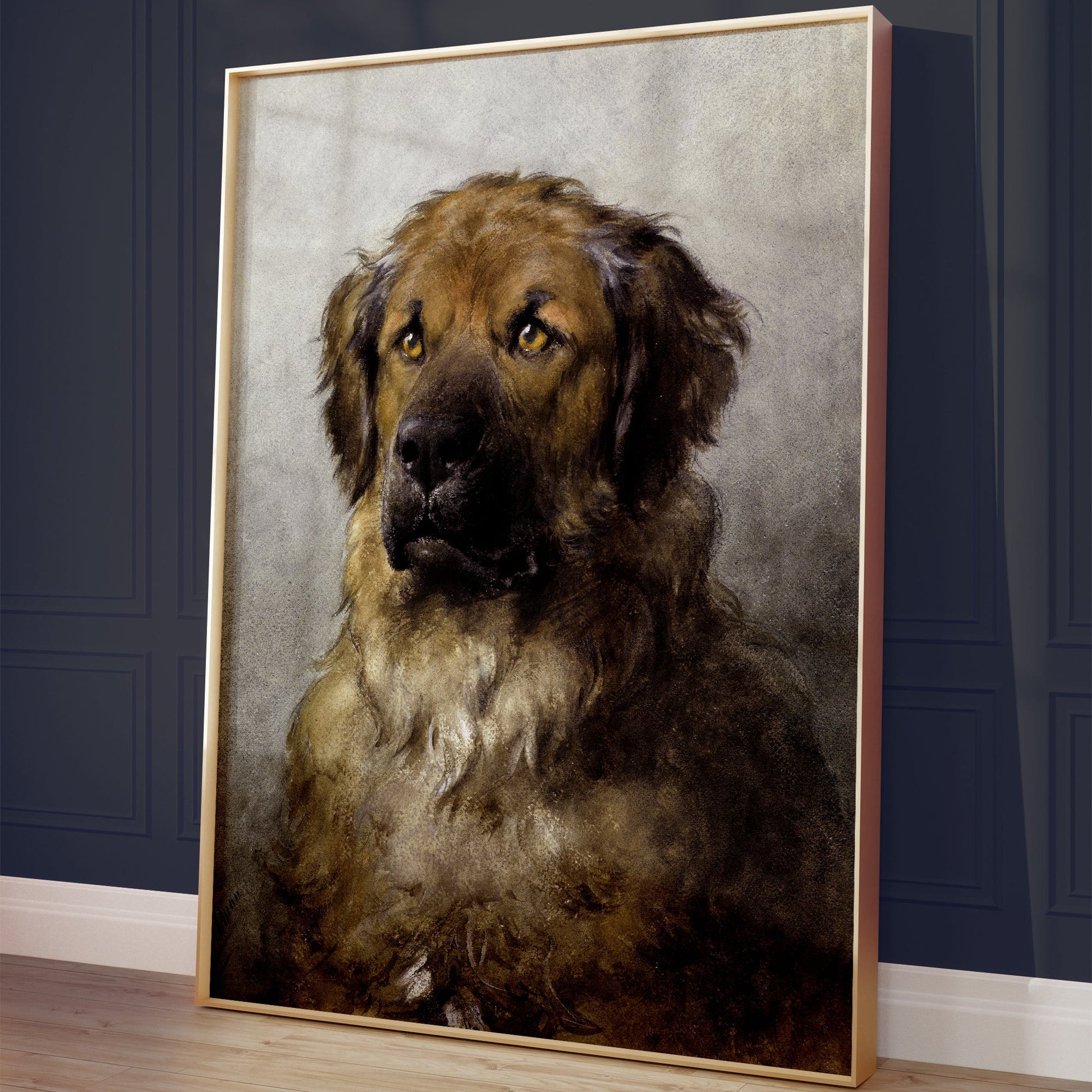 Leonberger hond tekening – Otto Eerelman kunst reproductie 