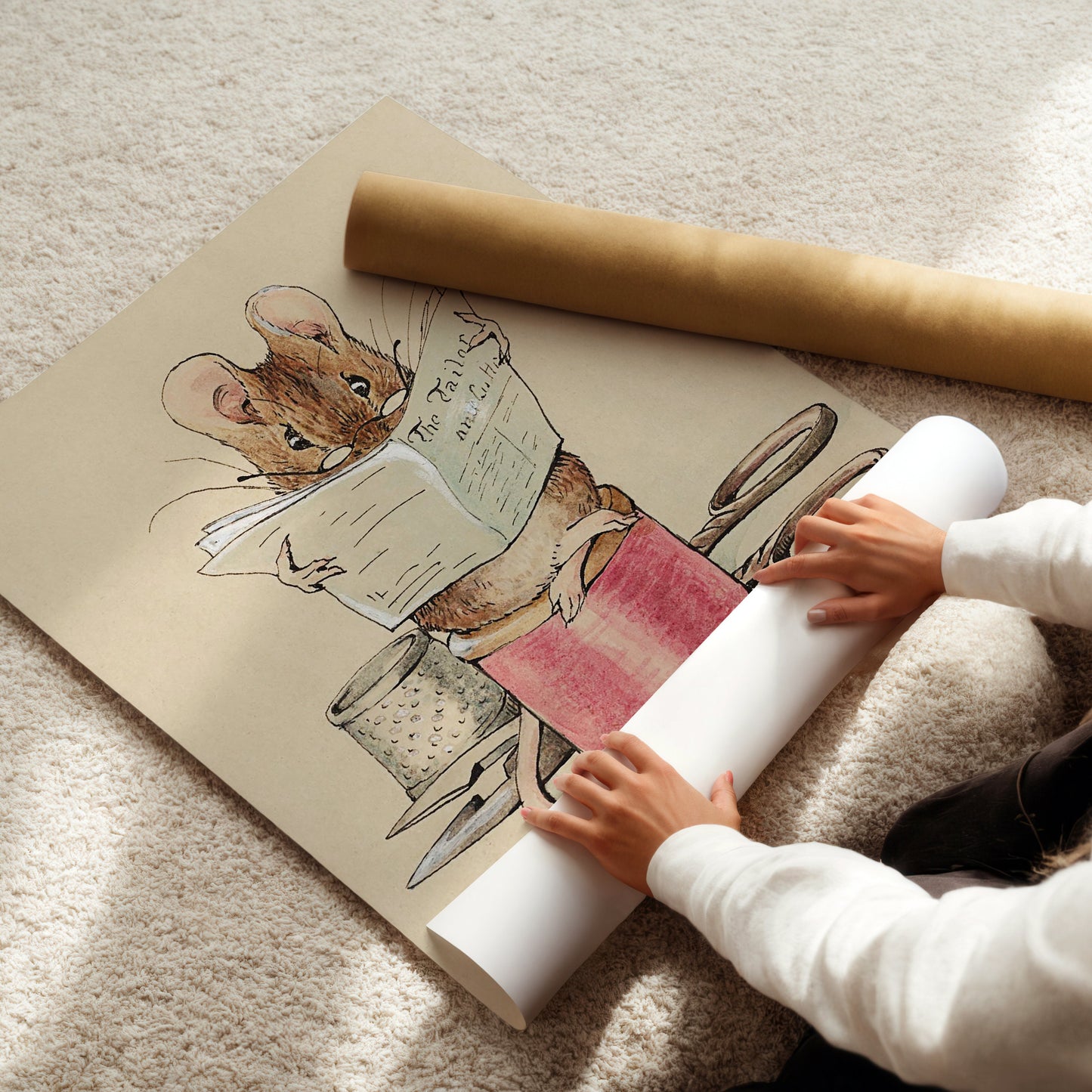 The Tailor Mouse 1902 Print – Beatrix Potter Poster