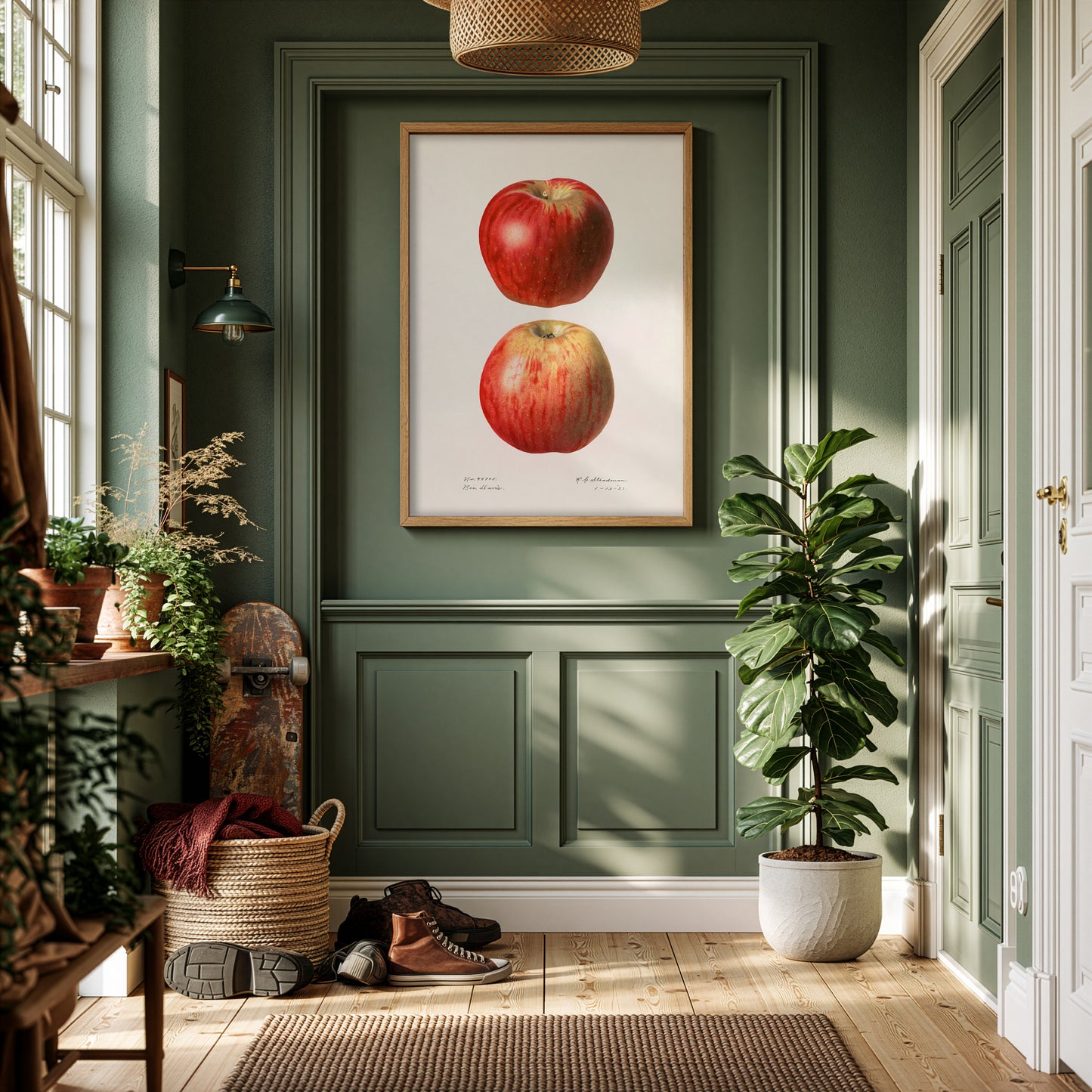 Appel poster aan de muur in een hal.