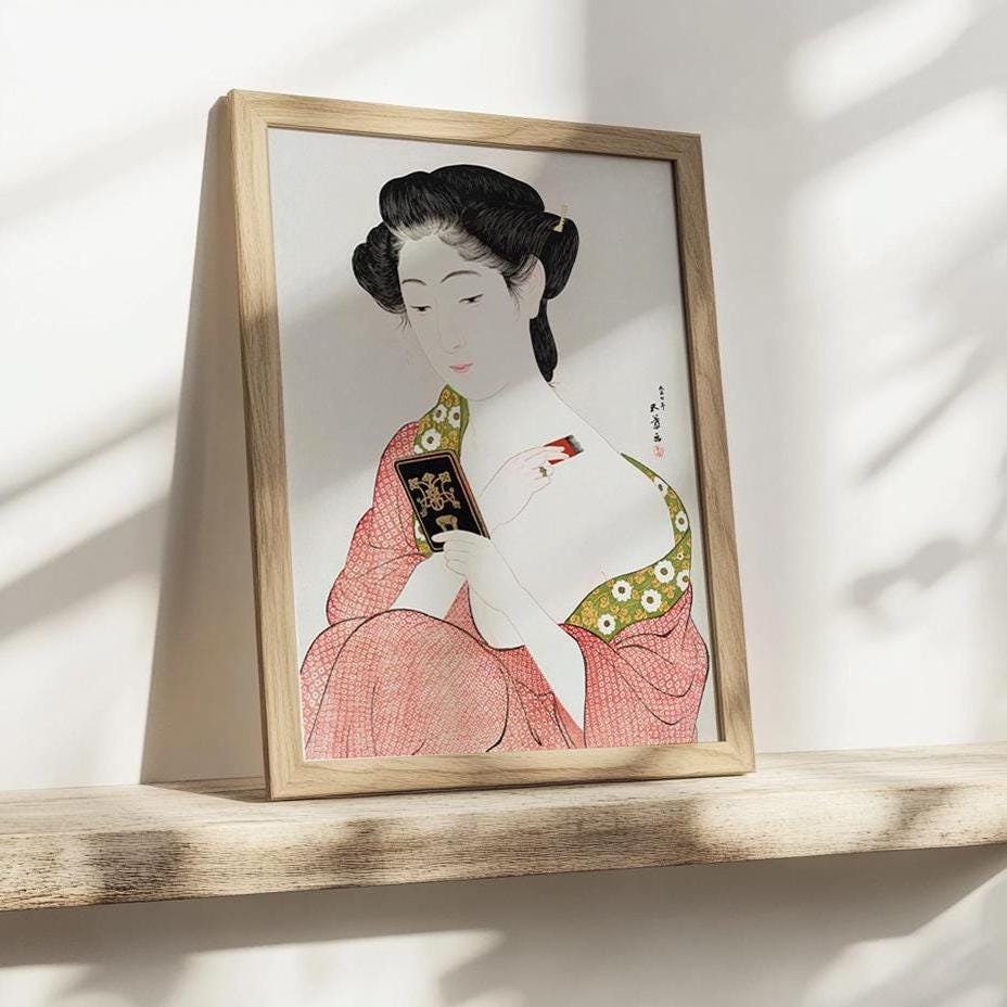Woman in Kimono – Goyō Hashiguchi, 1918, Japanese woodblock print