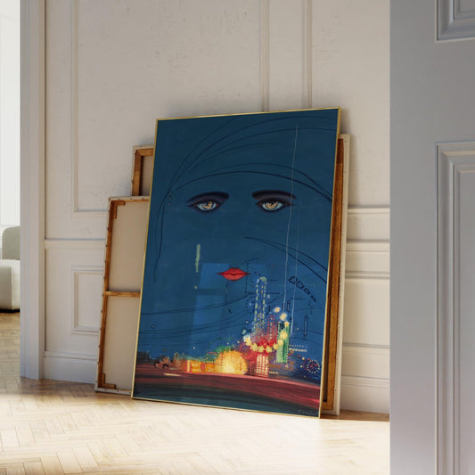 Der große Gatsby – Vintage-Filmplakat und Buchillustration