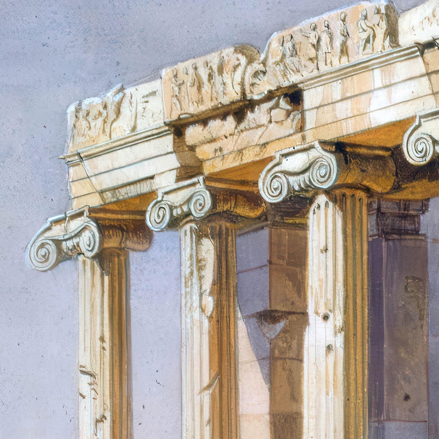 Tempel der Athena Nike – Klassisches Architekturplakat von Carl Werner (1877)