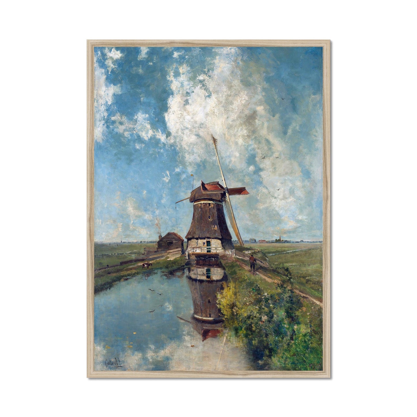 Windmühlenplakat von Paul Gabriel, 1889, Haager Schule