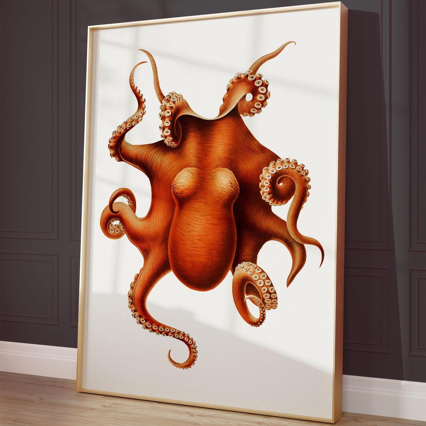 Oktopus Poster - Tintenfisch Druck
