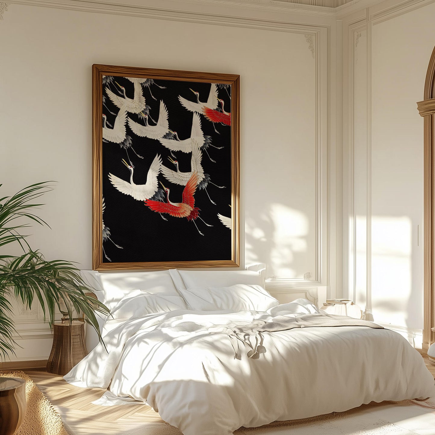 Kranich Poster - Kimono Kranich Druck
