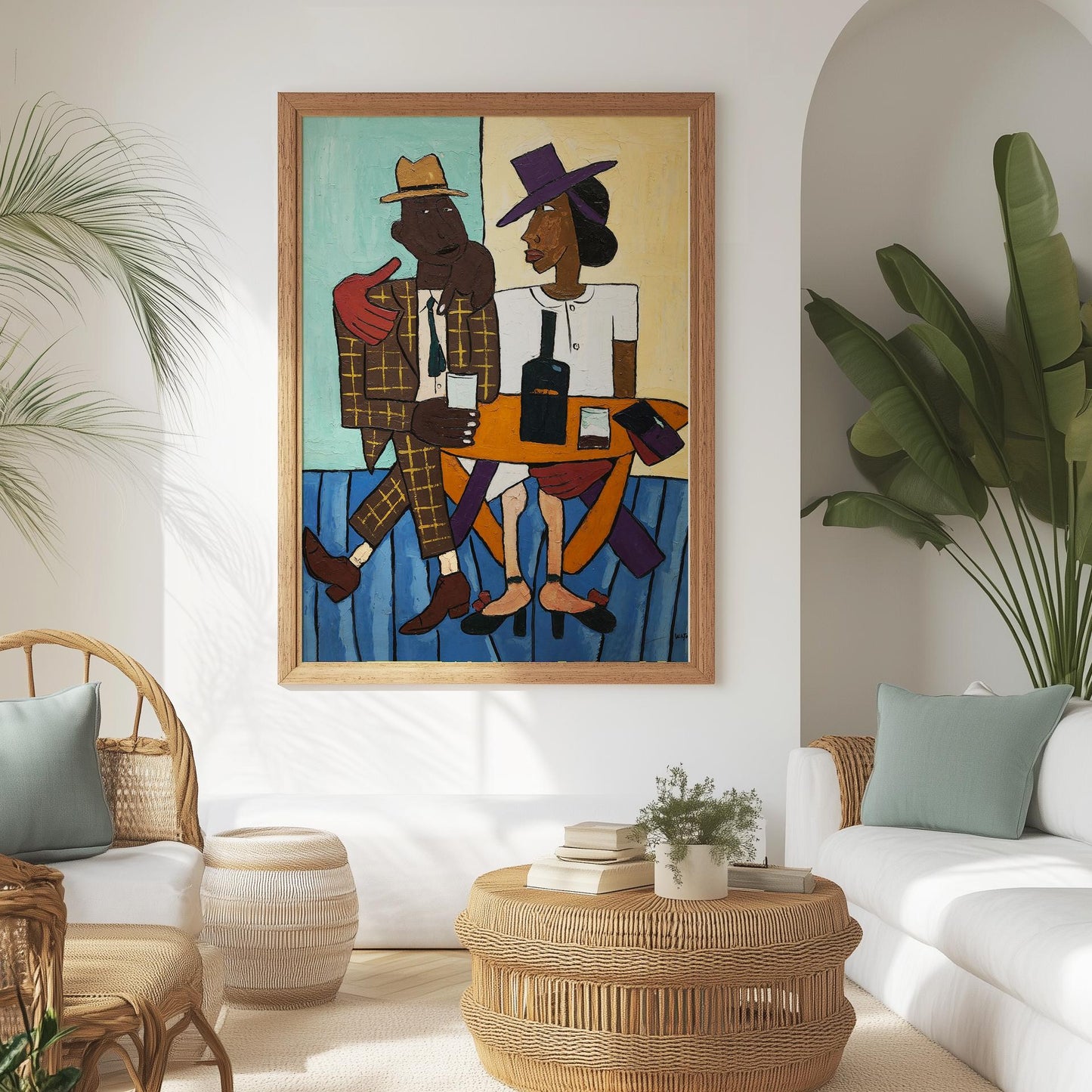 Kleurrijke Harlem Renaissance Kunstposter van William H. Johnson