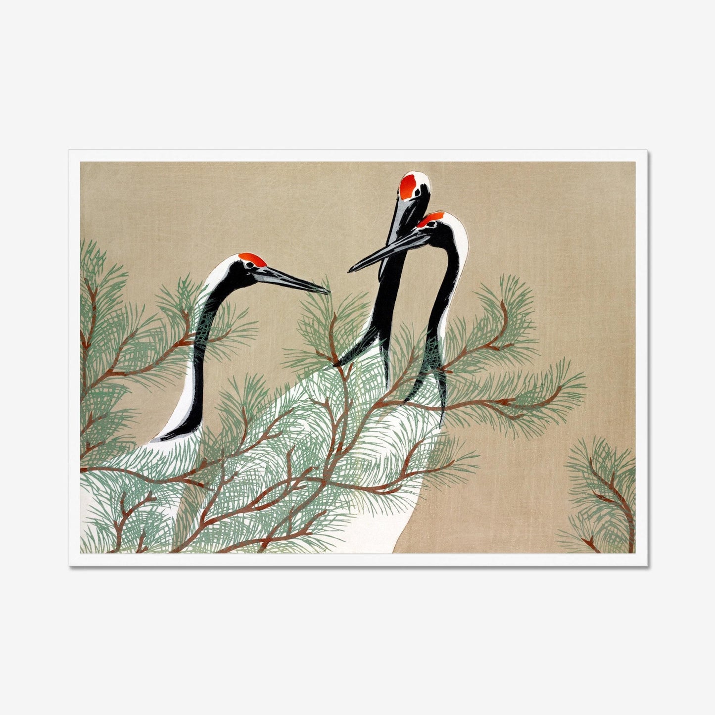 Crane poster, Japanese print