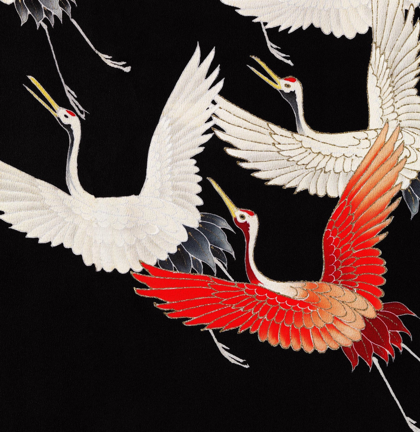 Kranich Poster - Kimono Kranich Druck
