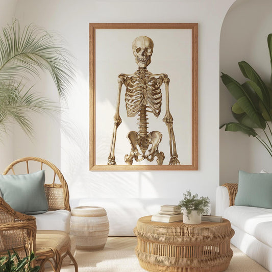Vintage Skeleton Poster – Retro Anatomical Art