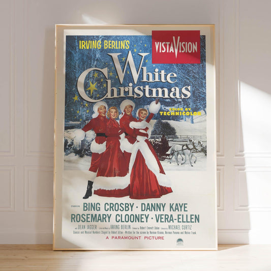 Poster zu „White Christmas“ – Klassischer Filmdruck mit Bing Crosby, 1954