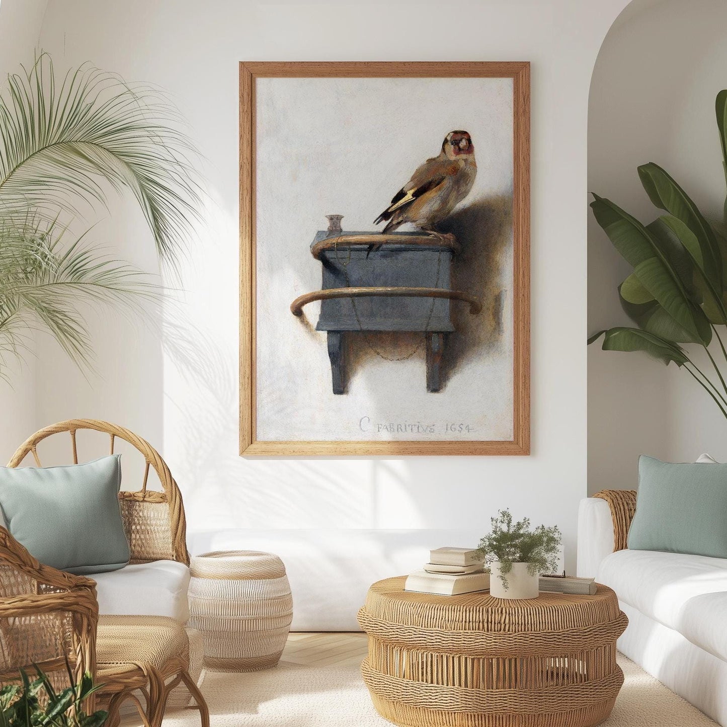 Der Distelfink – Fabritius Kunstplakat aus dem Goldenen Zeitalter