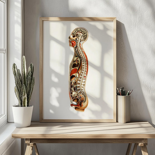 Anatomie Poster – Medizinischer Kunstdruck des Skeletts
