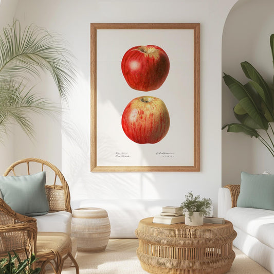 Vintage Apple Poster – Botanical Illustration