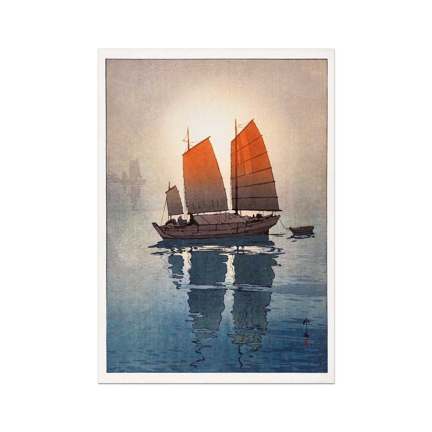 Japanese Boat Poster – Traditional Ukiyo-e Art Print