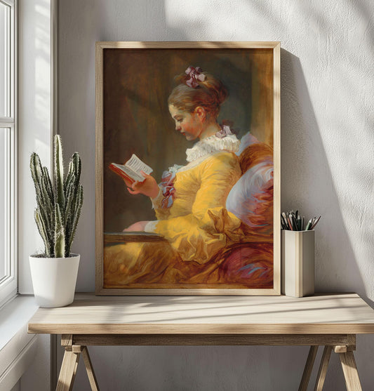 Plakat für lesendes Mädchen