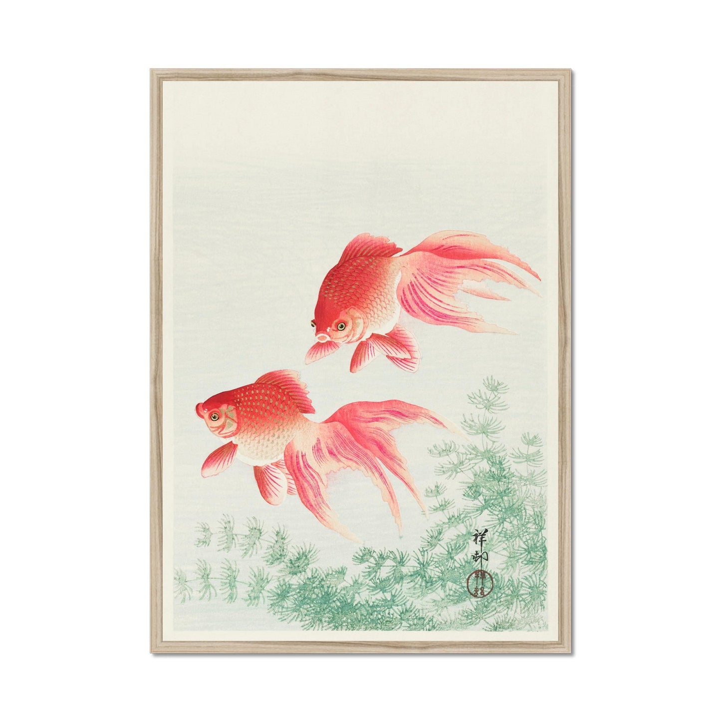 Zwei Goldfische – Ohara Koson, 1926, japanischer Kunstdruck