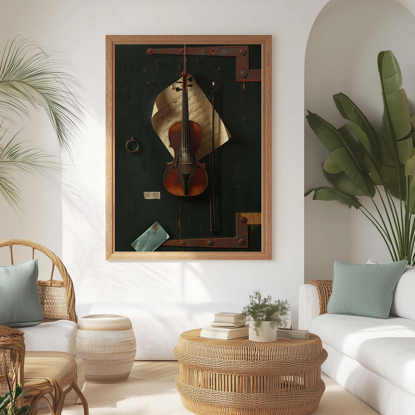 Violinplakat – William Harnett, 1886, Trompe-l'œil-Ölgemälde