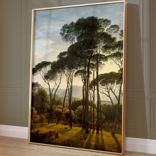 Italiaans Landschap – Romantische Poster van Toscane