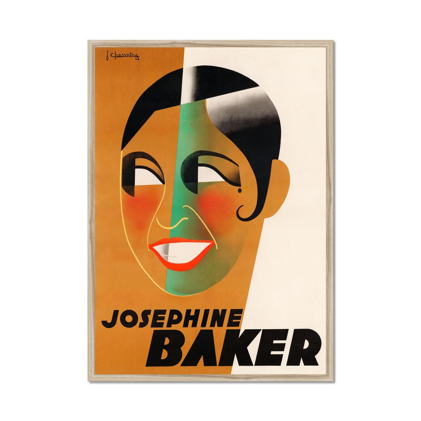 Josephine Baker – Art-Deco-Poster von Jazzicon