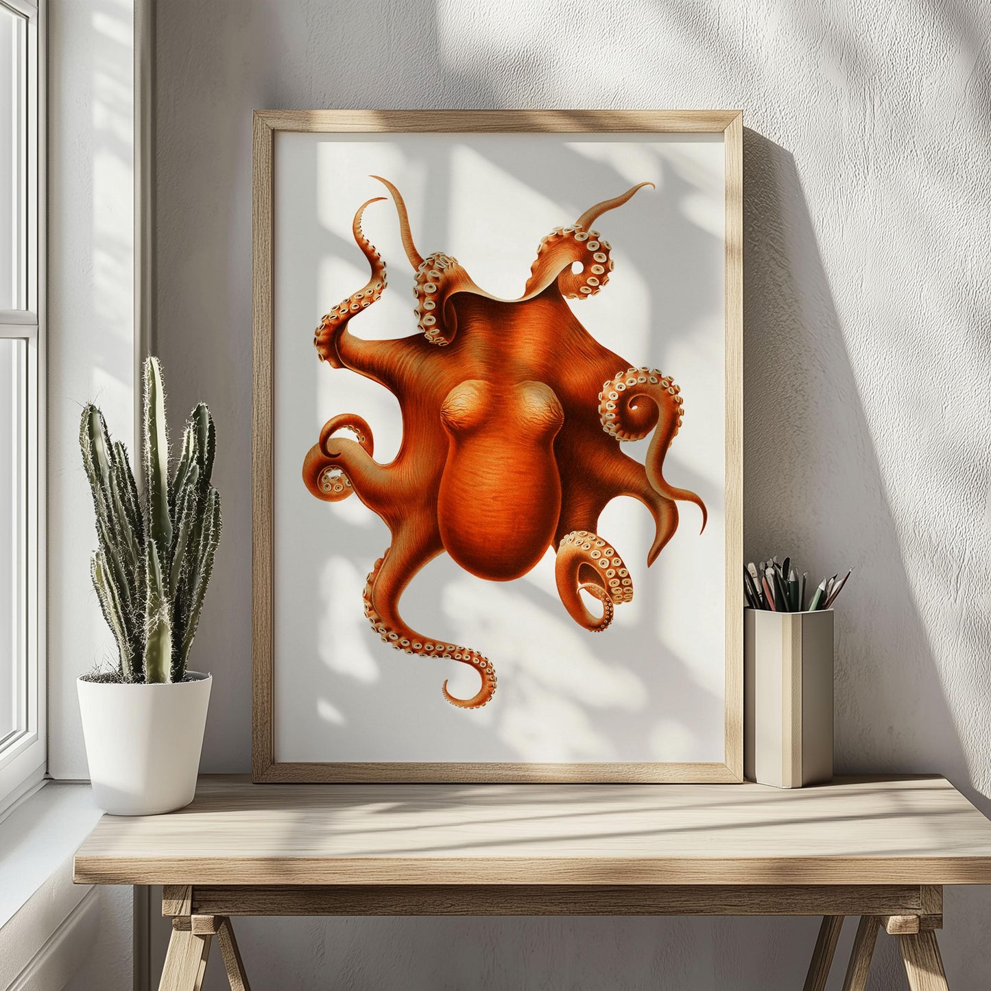 Oktopus Poster - Tintenfisch Druck