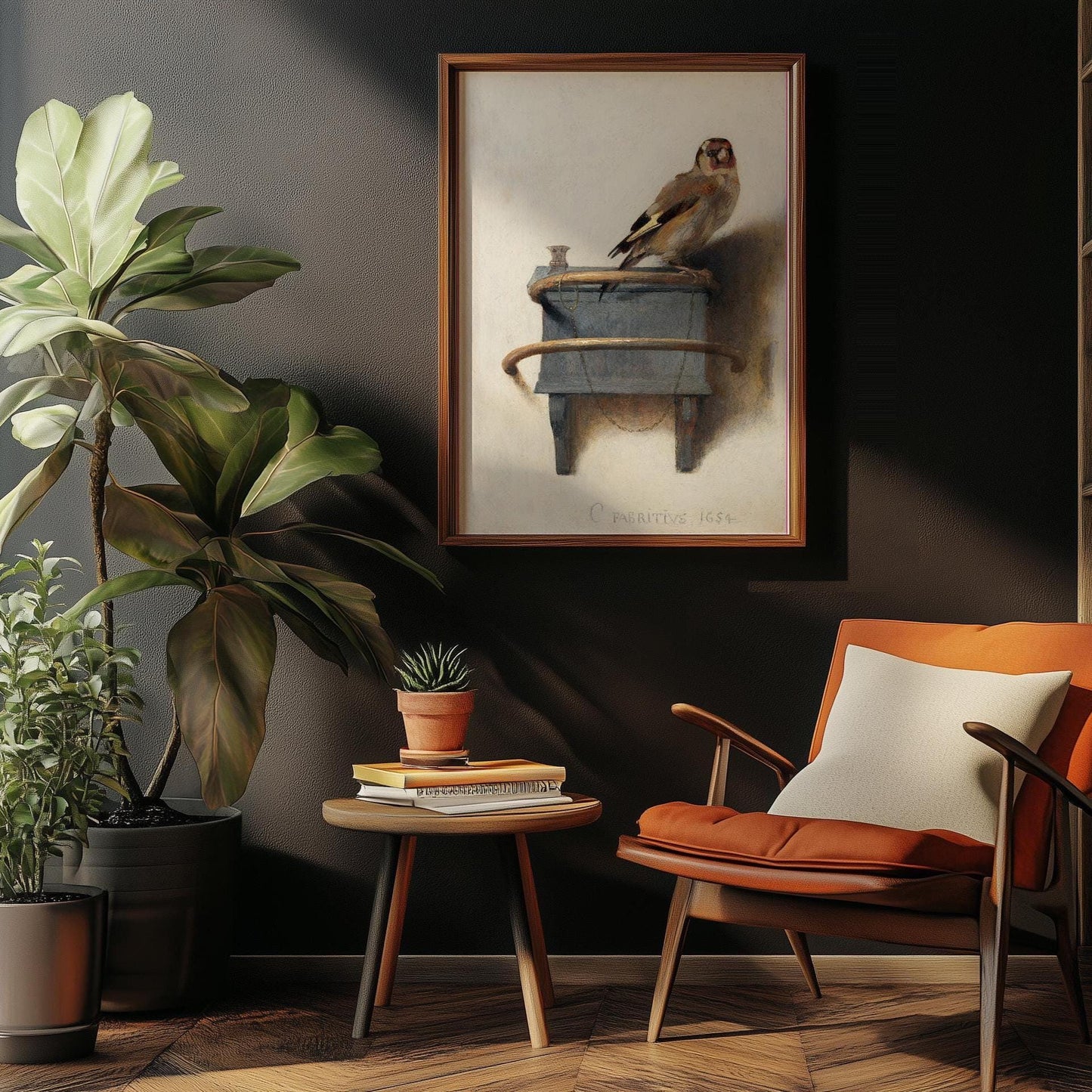 Der Distelfink – Fabritius Kunstplakat aus dem Goldenen Zeitalter