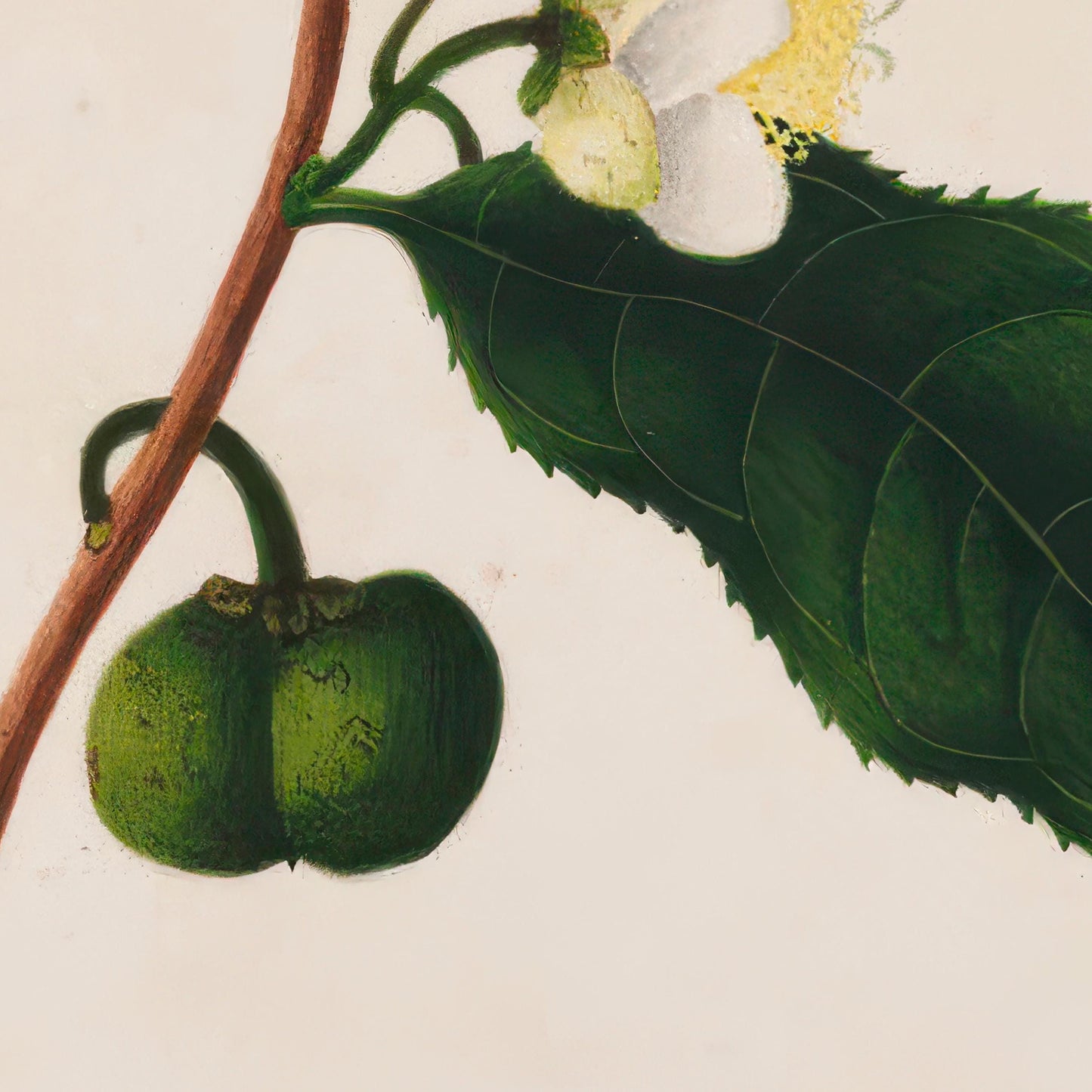 Vintage Tea Plant Poster – Botanical Illustration