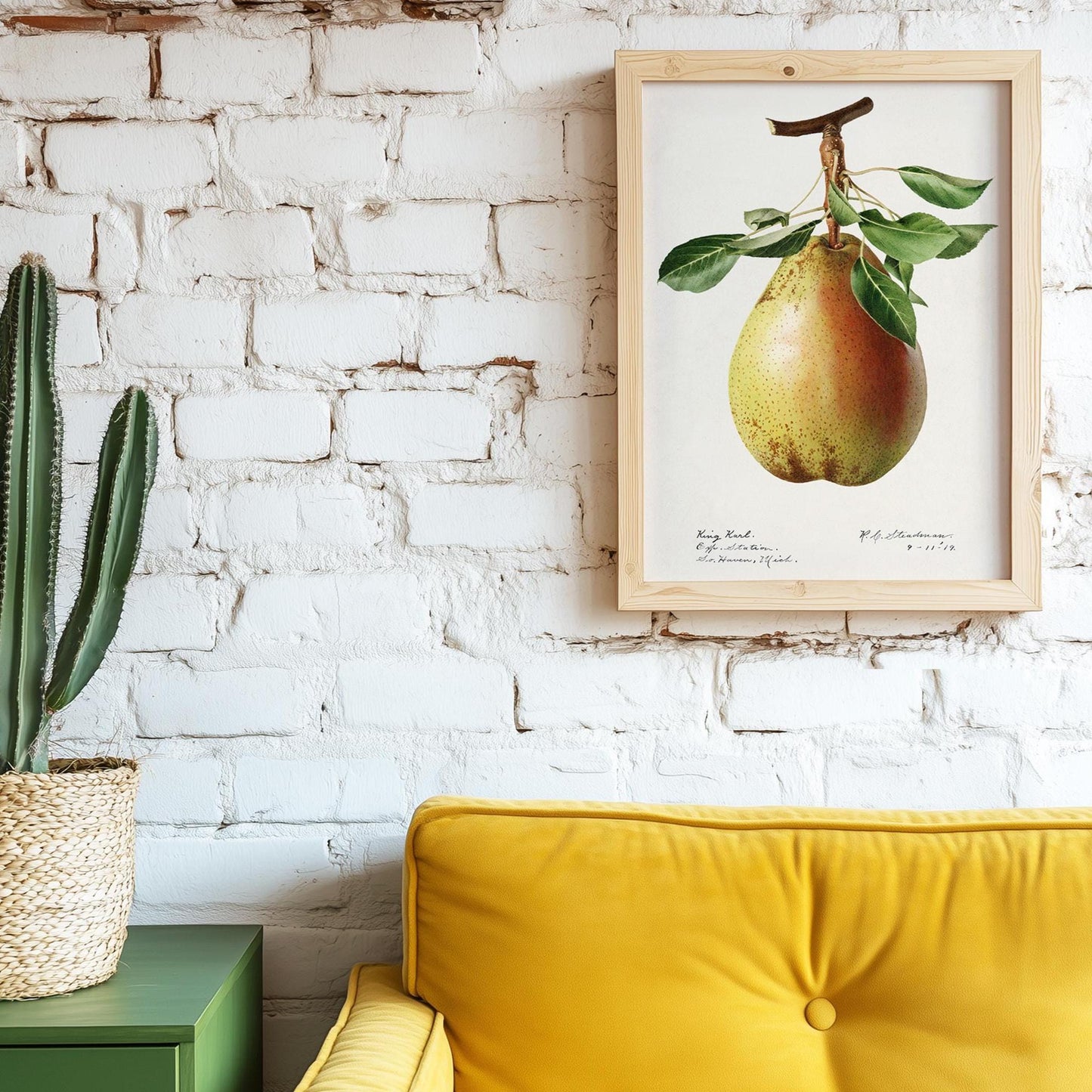 Pear Illustration 1887 – Vintage Fruit Art Print