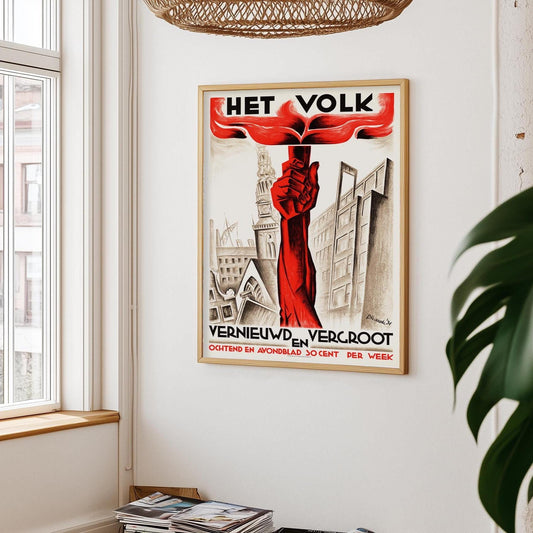 Sozialistisches politisches Plakat – Historischer Propagandadruck