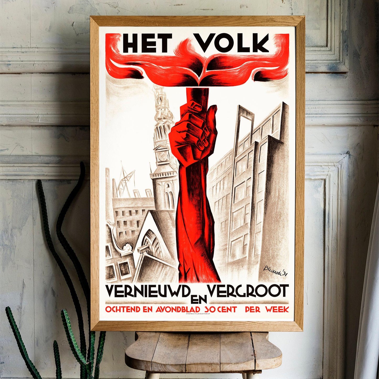 Sozialistisches politisches Plakat – Historischer Propagandadruck