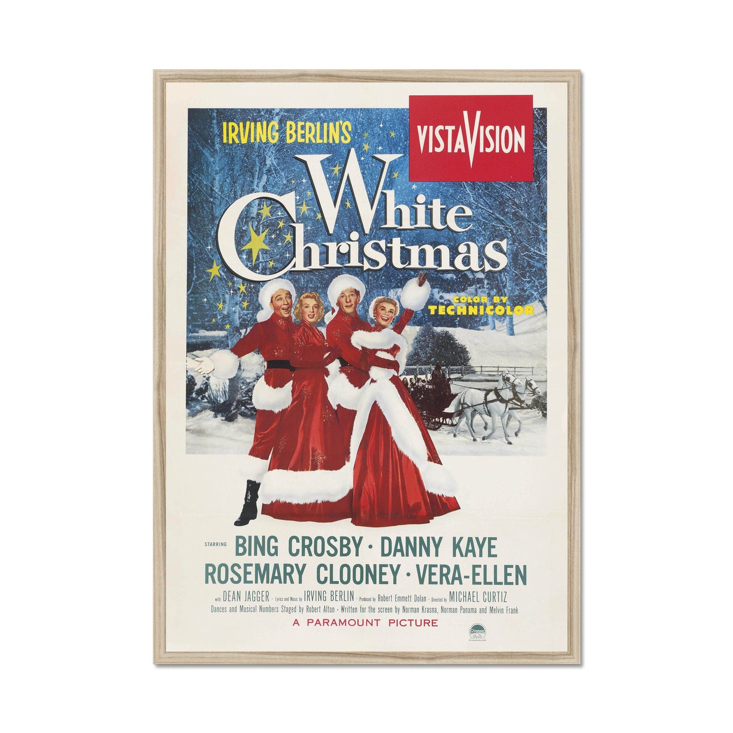 Poster zu „White Christmas“ – Klassischer Filmdruck mit Bing Crosby, 1954