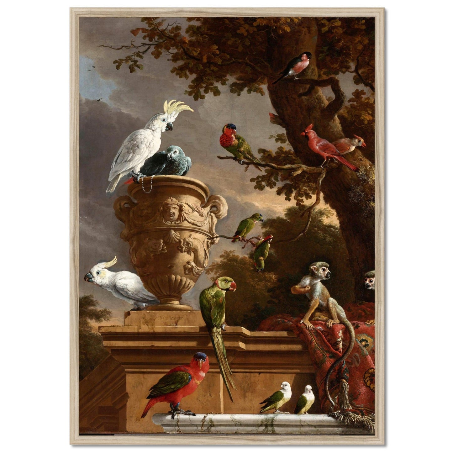 Die Menagerie – Melchior d'Hondecoeter, 1690, barocke Tiermalerei