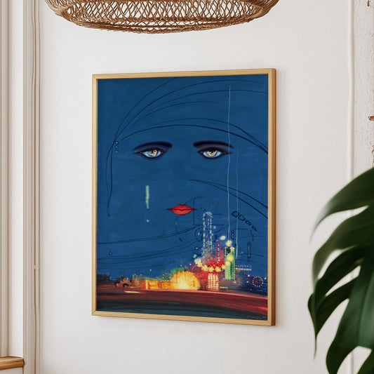 Der große Gatsby – Vintage-Filmplakat und Buchillustration
