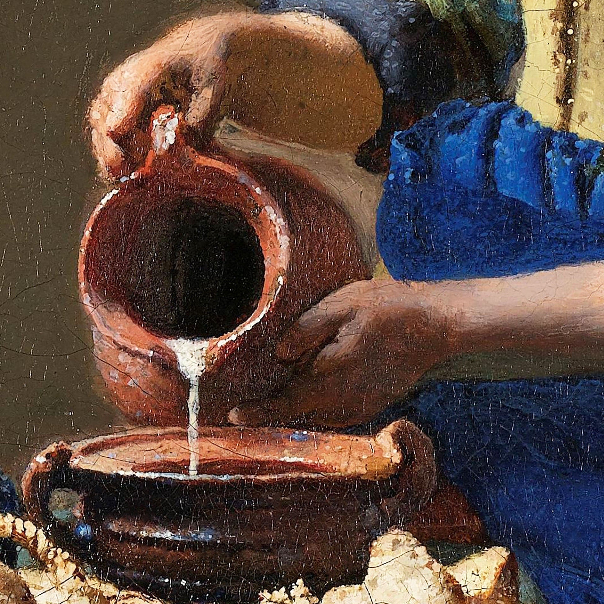 Detail van Het Melkmeisje poster.