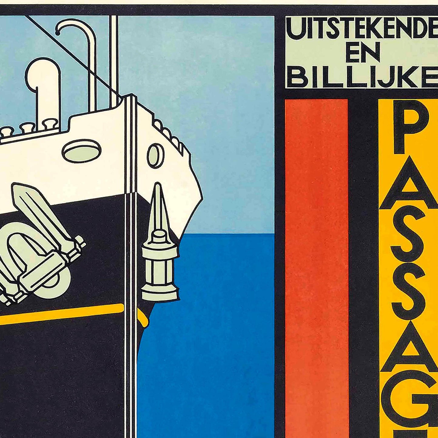 Detail van een vingtage poster Rotterdam.