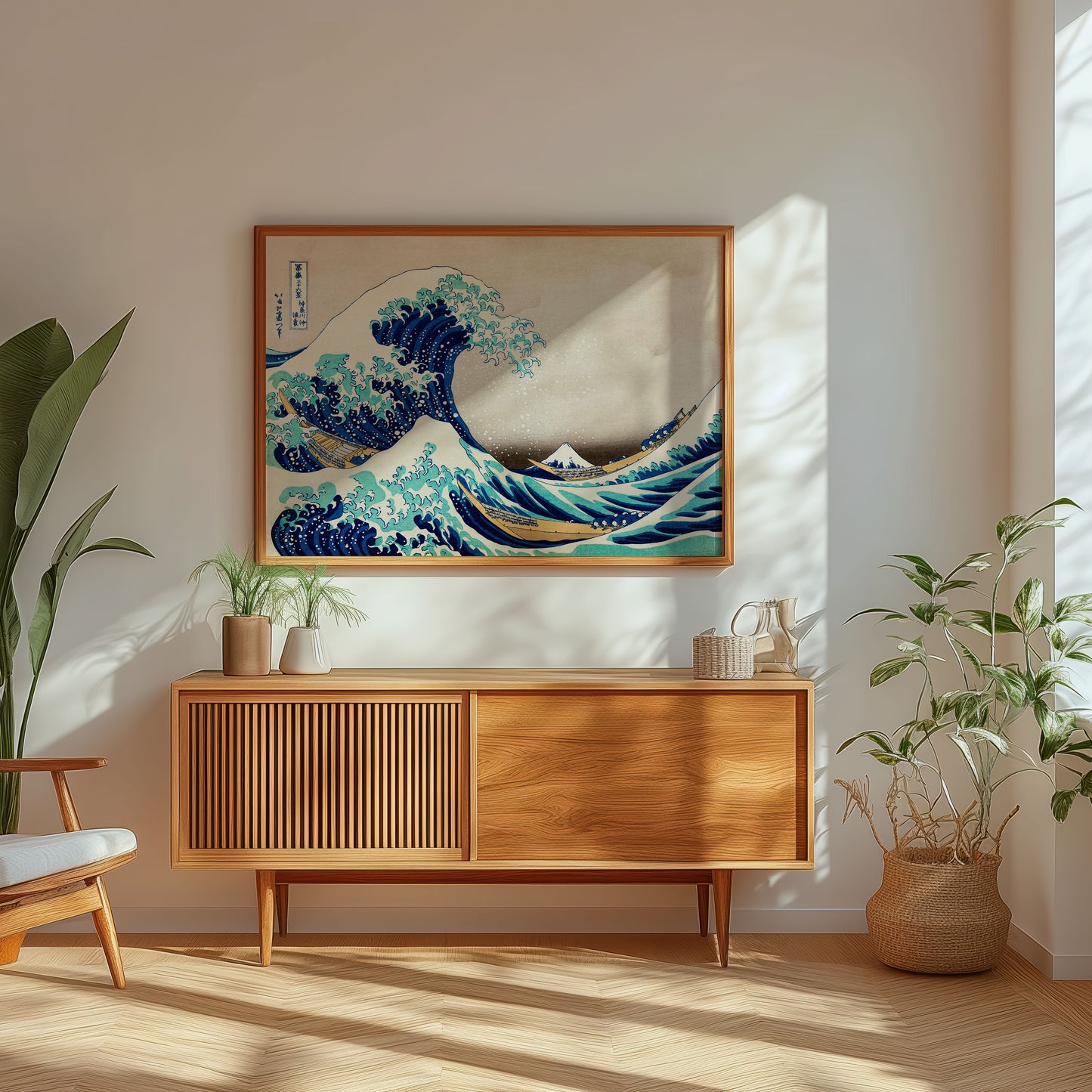 Die große Welle – Japanisches Kunstplakat von Hokusai